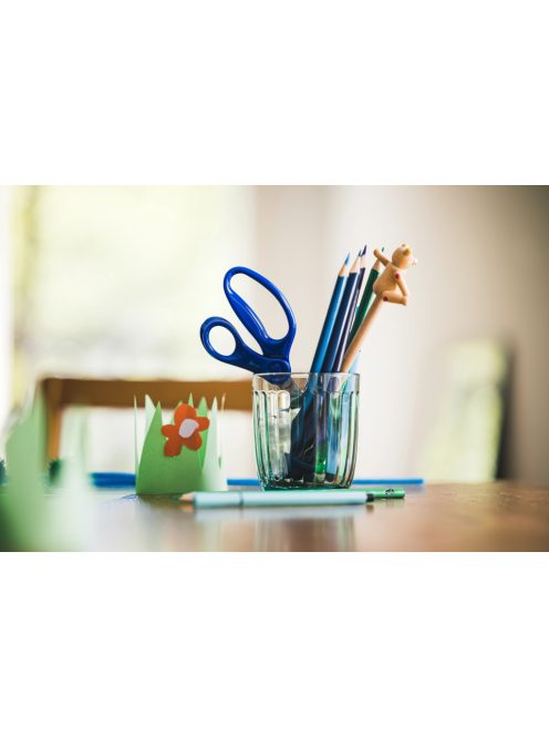 Fiskars Tompa hegyű gyerekolló, 13 cm - kék (1064069)