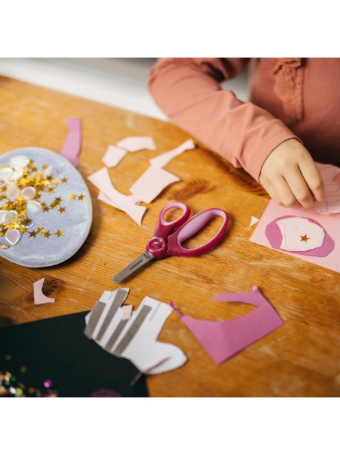 Fiskars Csillogó gyermekolló, 13 cm - rózsaszín (1064074)