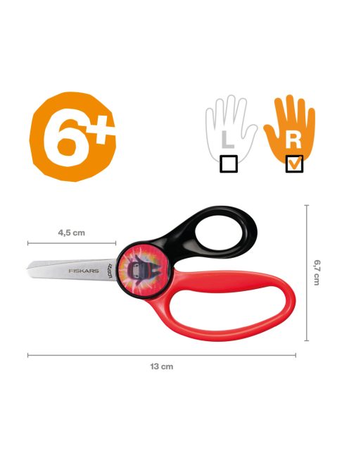 Fiskars Magic Morph gyermekolló, 13 cm - Ninja (1064075)