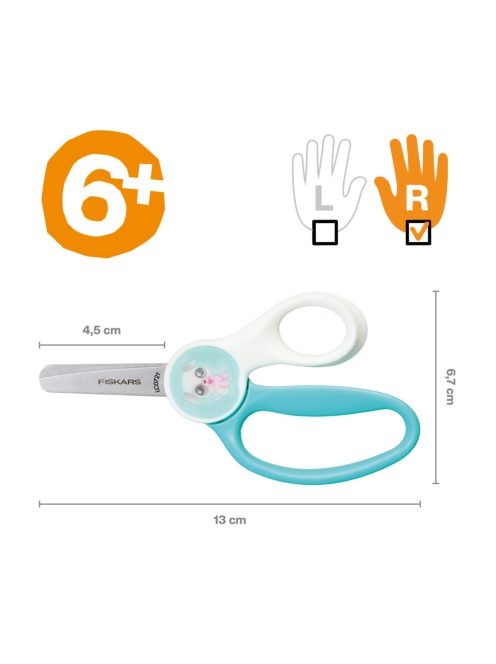 Fiskars Magic Morph gyermekolló, 13 cm - Kiskutyás (1064076)