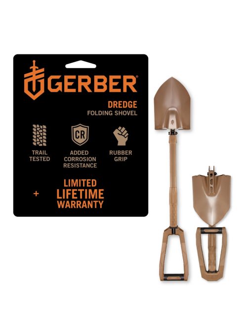 Gerber Dredge ásó, Coyote barna - 25 év garanciával