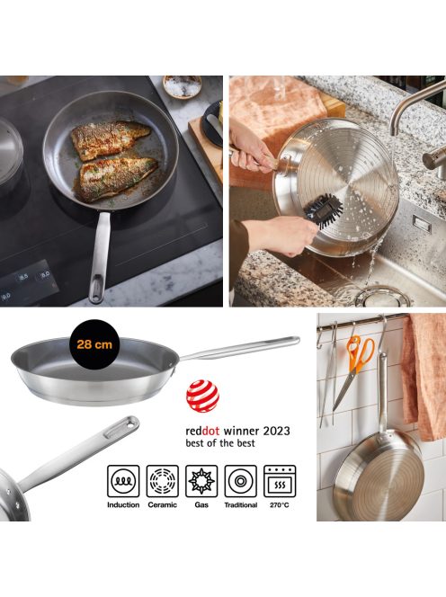 Fiskars All Steel serpenyő, 28 cm, kerámiabevonatos - 25 év garanciával