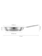 Fiskars All Steel serpenyő, 28 cm, kerámiabevonatos - 25 év garanciával