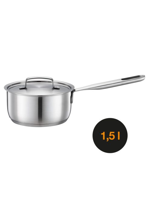 Fiskars All Steel Nyeles lábas, 1,5 L, fedővel, rozsdamentes acél - 25 év garanciával