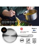 Fiskars All Steel Nyeles lábas, 1,5 L, fedővel, rozsdamentes acél - 25 év garanciával