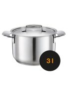 Fiskars All Steel Lábas, 3 L, fedővel, rozsdamentes acél - 25 év garanciával