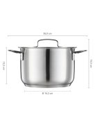 Fiskars All Steel Lábas, 3 L, fedővel, rozsdamentes acél - 25 év garanciával