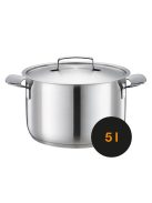 Fiskars All Steel Lábas, 5 L, fedővel, rozsdamentes acél - 25 év garanciával