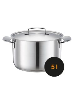   Fiskars All Steel Lábas, 5 L, fedővel, rozsdamentes acél - 25 év garanciával