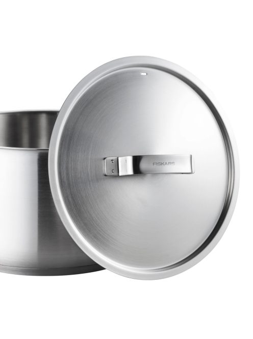 Fiskars All Steel Lábas, 5 L, fedővel, rozsdamentes acél - 25 év garanciával