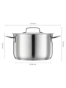 Fiskars All Steel Lábas, 5 L, fedővel, rozsdamentes acél - 25 év garanciával