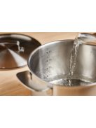 Fiskars All Steel Lábas, 5 L, fedővel, rozsdamentes acél - 25 év garanciával