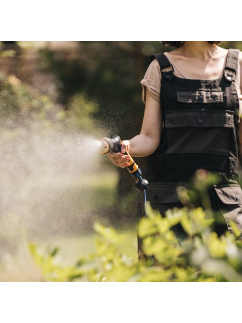 Fiskars Comfort locsolópisztoly, 3-funkciós, markolatvezérlésű