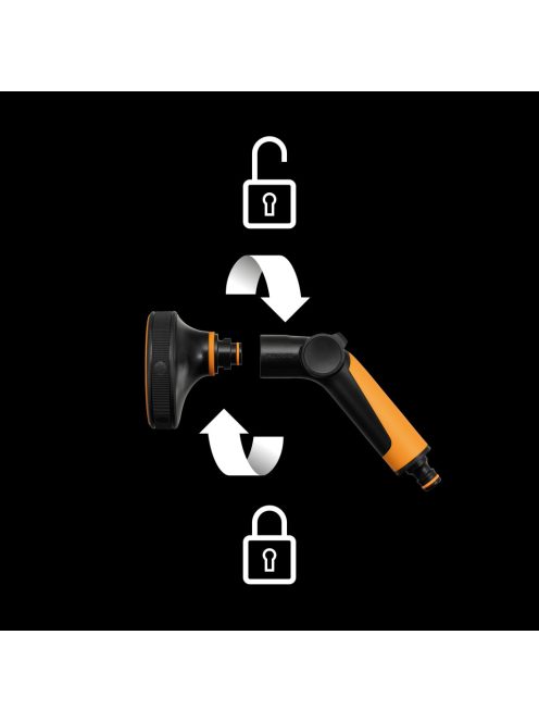 Fiskars Comfort locsolópisztoly, multi, hüvelykujj vezérlés