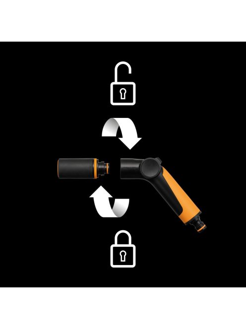 Fiskars Comfort locsolópisztoly, állítható, hüvelykujj vezérlés