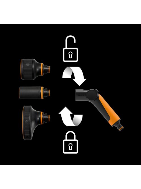 Fiskars Comfort fúvóka/öntözőrúd fogantyú, hüvelykujj vezérlés
