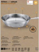 Fiskars All Steel Pure serpenyő, 28 cm, rozsdamentes acél - 25 év garanciával