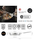 Fiskars All Steel Pure serpenyő, 28 cm, rozsdamentes acél - 25 év garanciával