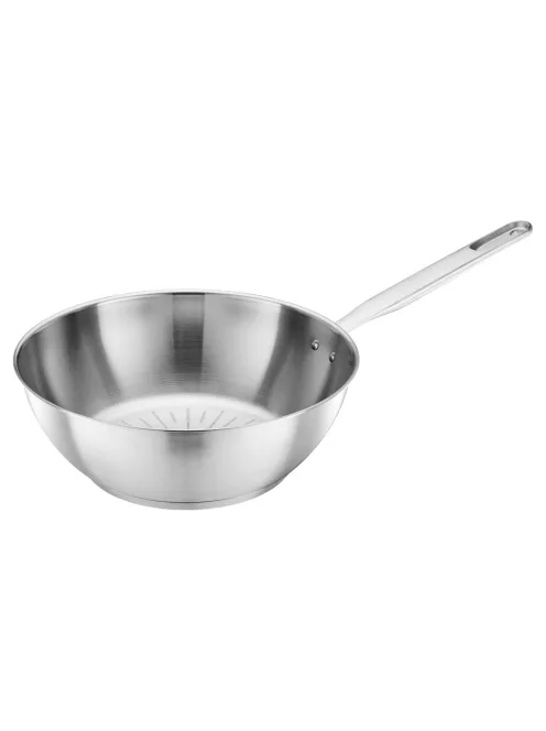 Fiskars All Steel Pure wok serpenyő, 28 cm, rozsdamentes acél - 25 év garanciával