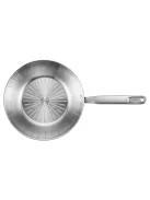 Fiskars All Steel Pure wok serpenyő, 28 cm, rozsdamentes acél - 25 év garanciával