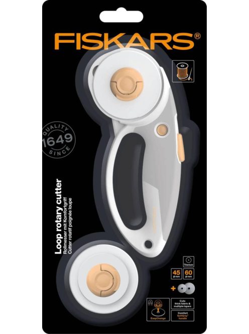 Fiskars Görgős vágó váltható pengével 45mm/60mm