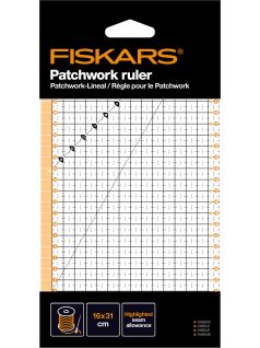 Fiskars Patchwork vonalzó 16 x 31 cm