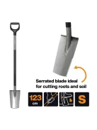 Fiskars Ergonomic árokásó lapát (1066714)