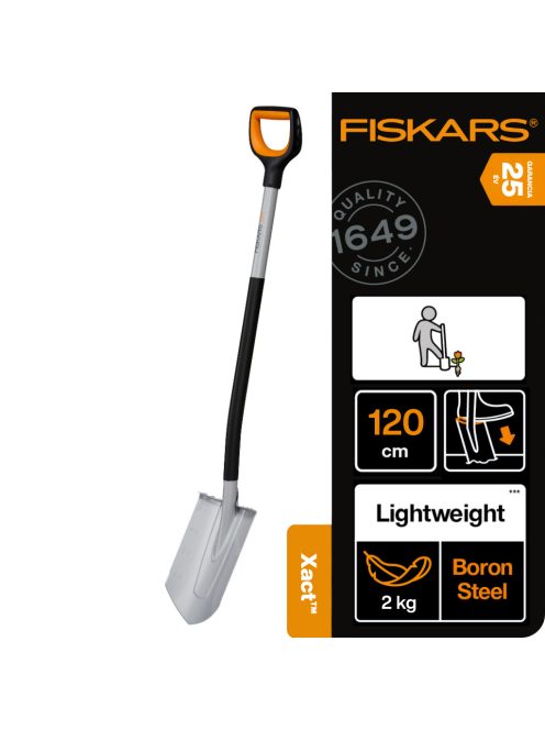 Fiskars Xact™ hegyes ásó - 25 év garanciával (1066729)
