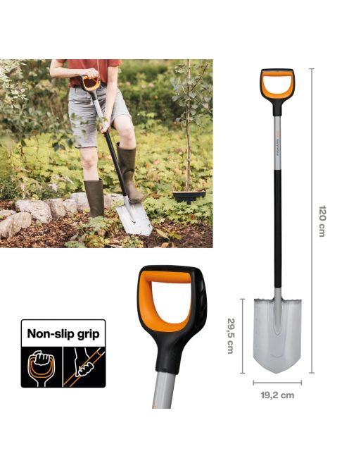 Fiskars Xact™ hegyes ásó - 25 év garanciával (1066729)