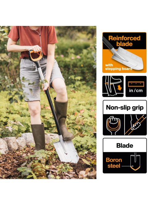 Fiskars Xact™ hegyes ásó - 25 év garanciával (1066729)