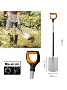 Fiskars Xact™ lekerekített ásólapát - 25 év garanciával (1066730)