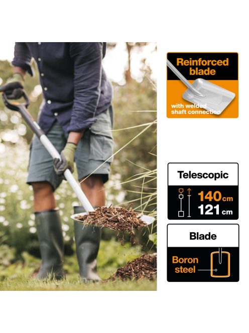 Fiskars Xact™ Teleszkópos lapát - 25 év garanciával (1066734) 