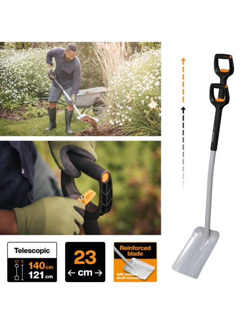 Fiskars Xact™ Teleszkópos lapát - 25 év garanciával (1066734) 