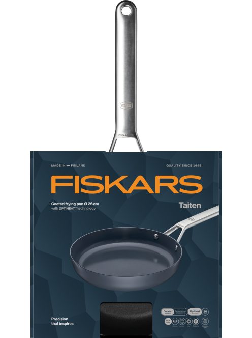 Fiskars Taiten alumínium serpenyő, 26 cm, kerámiabevonatos - 25 év garanciával