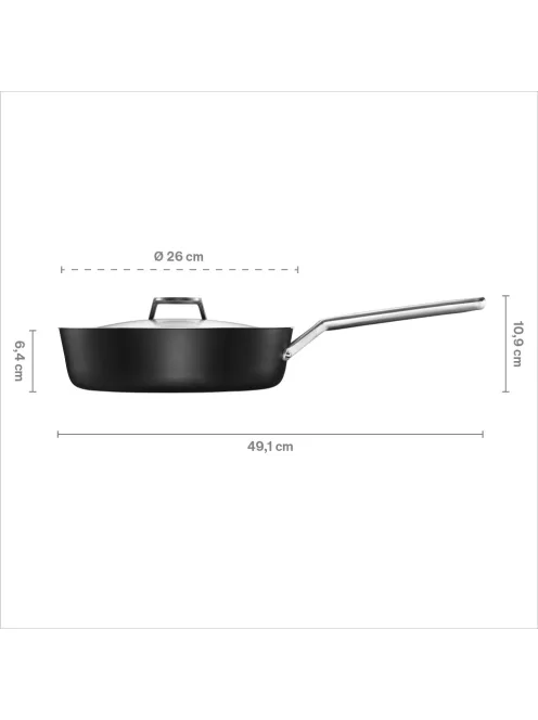 Fiskars Taiten Sauté serpenyő, 26 cm - 25 év garanciával