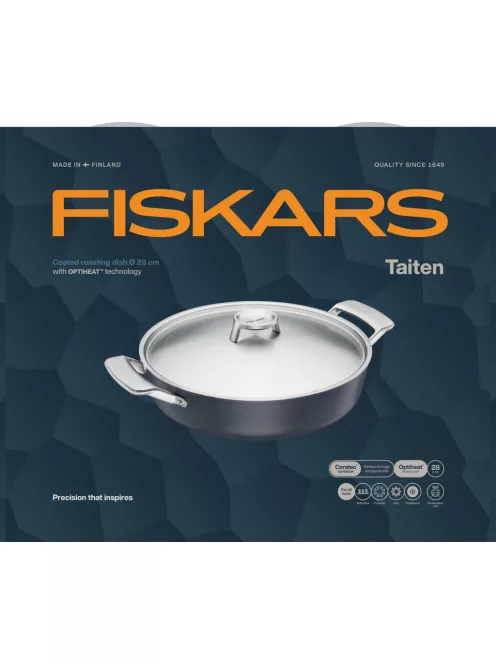 Fiskars Taiten alumínium sütőőedény, 28 cm, kerámiabevonatos