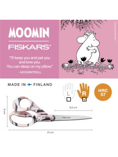 Fiskars Moomin általános olló, Love, 21 cm 
