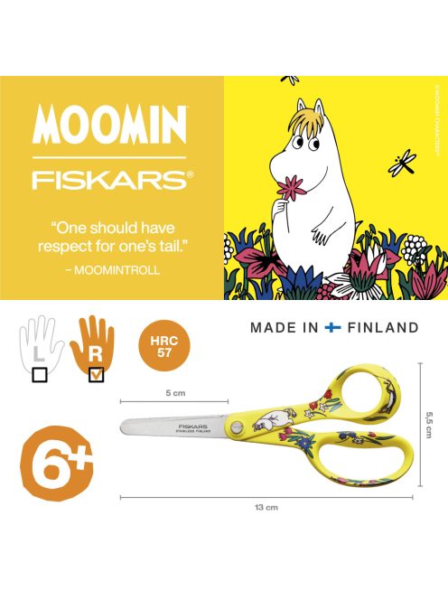 Fiskars Moomin gyerekolló, Snorkmaiden, 13 cm 