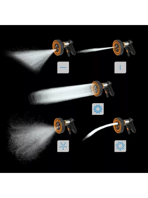 Fiskars FiberComp locsolópisztoly, multi, elülső vezérlés (1067195)
