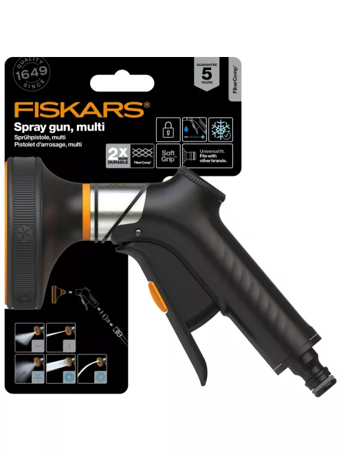 Fiskars FiberComp locsolópisztoly, multi, elülső vezérlés (1067195)