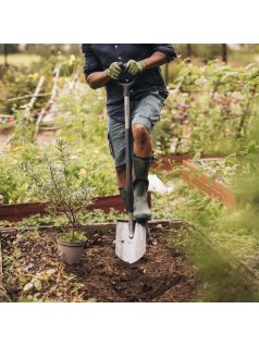 Fiskars Ergonomic™ hegyes ásó, szürke (1067511)