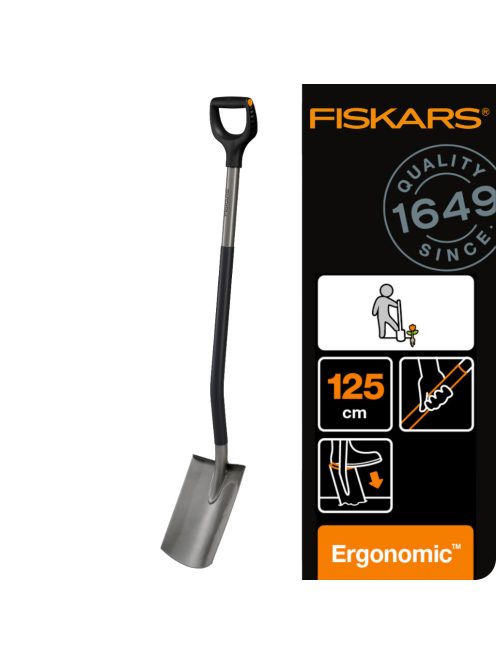 Fiskars Ergonomic™ ásólapát, szürke (1067512)
