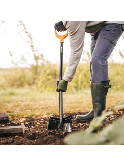 Fiskars Solid+ hegyes ásó (XL fej, hosszú szár)