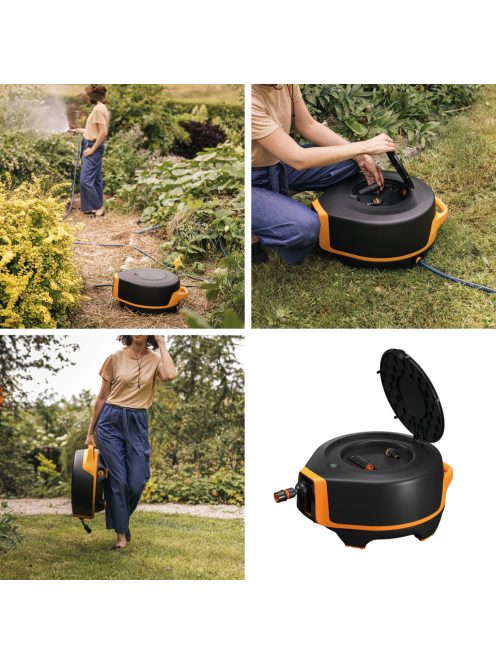 Fiskars XL automata tömlőkocsi szett