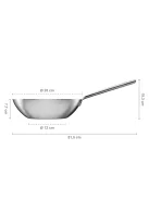 Fiskars Norden prémium acél wok serpenyő, 28 cm - 25 év garanciával (1067630)