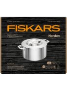 Fiskars Norden prémium acél lábas, 5 L - 25 év garanciával