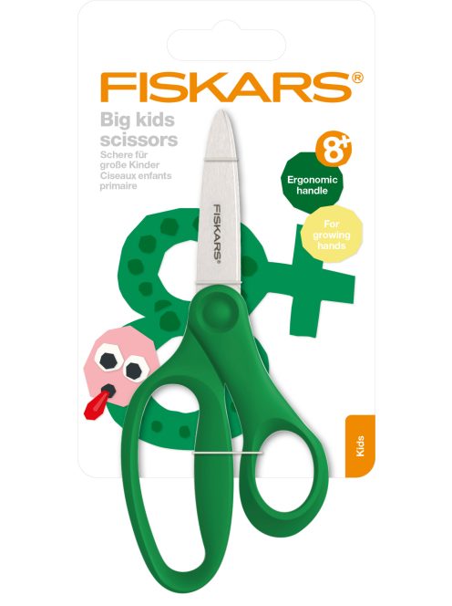 Fiskars Gyerekolló, 15 cm -  zöld