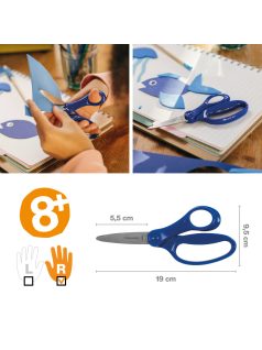 Fiskars Gyerekolló, 15 cm - kék