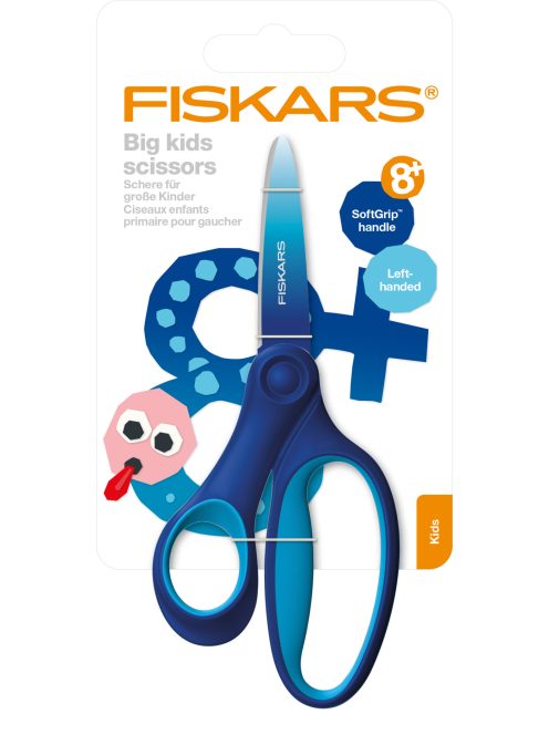 Fiskars Gyerekolló, 15 cm, balkezes - OMBRE kék