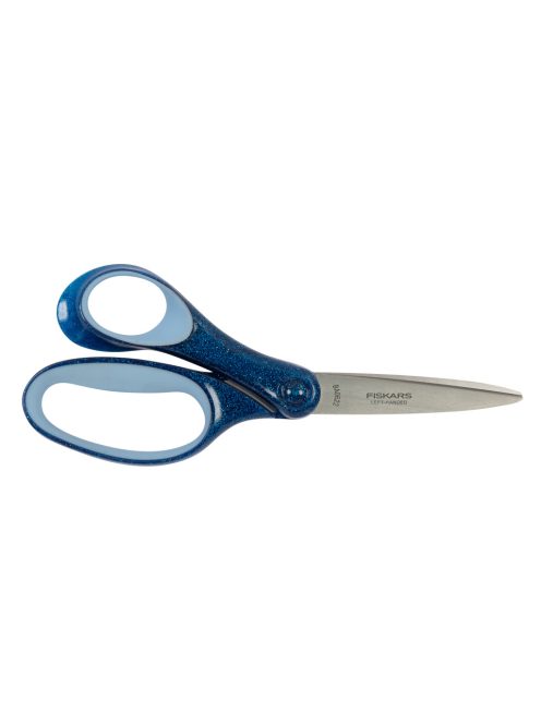 Fiskars Iskolai olló, 18 cm, balkezes - Glitter kék